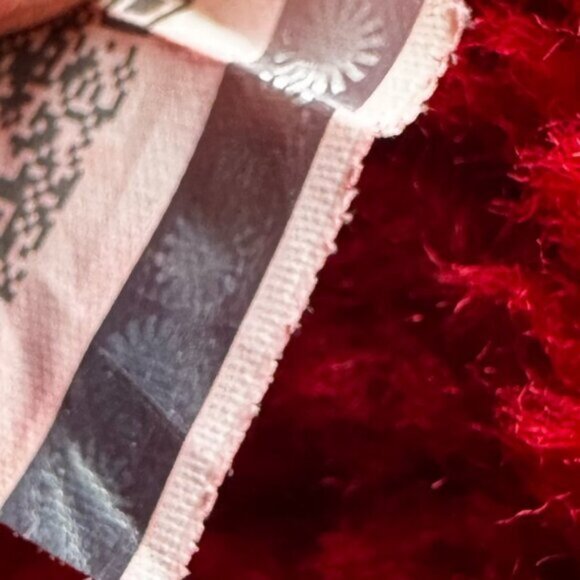 UGG Mini Bailey Button Shearling Short Boots Fur  Red Leather 8 Winter Cozy Warm - Picture 14 of 14